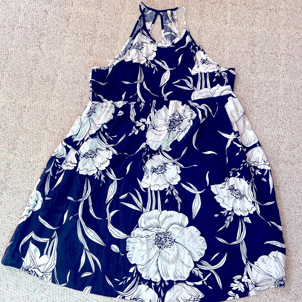 Mint Julep Peppermint Navy Dress